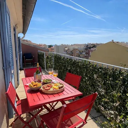 דירה Le Duplex Azur, Terrasse & Vue